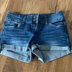 Blue shorts that lift your butt